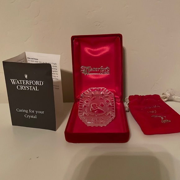 1982 Waterford Crystal PARTRIDGE in A PEAR TREE 12 Days Christmas. - Picture 1 of 15